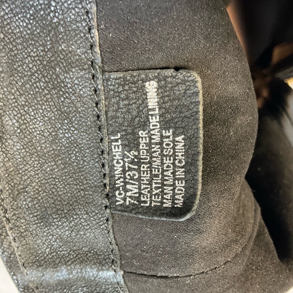 Vince Camuto Winchell Black Leather Women's Moto Boots Size 7.5 - Picture 11 of 16